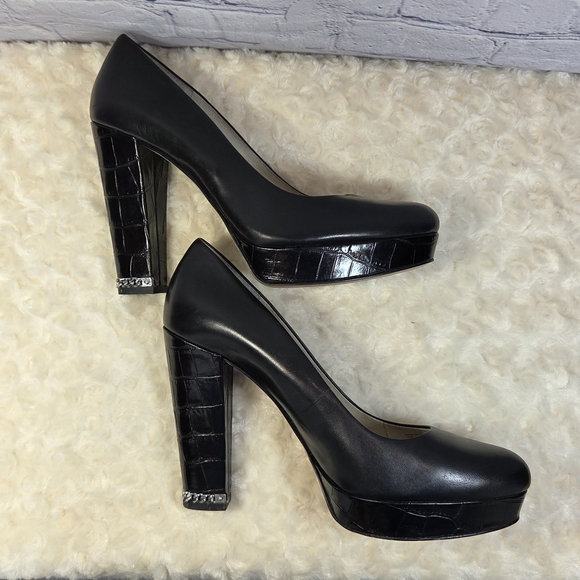 Michael Kors Black Leather Heels - Picture 6 of 9